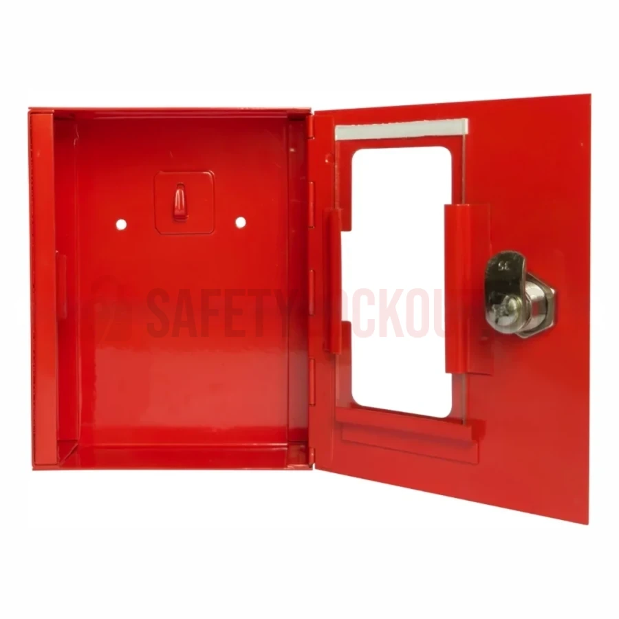 Cutie pentru cheia de urgență, oțel roșu cu geam — Cutie pentru cheia de urgență | Safety Lockout
