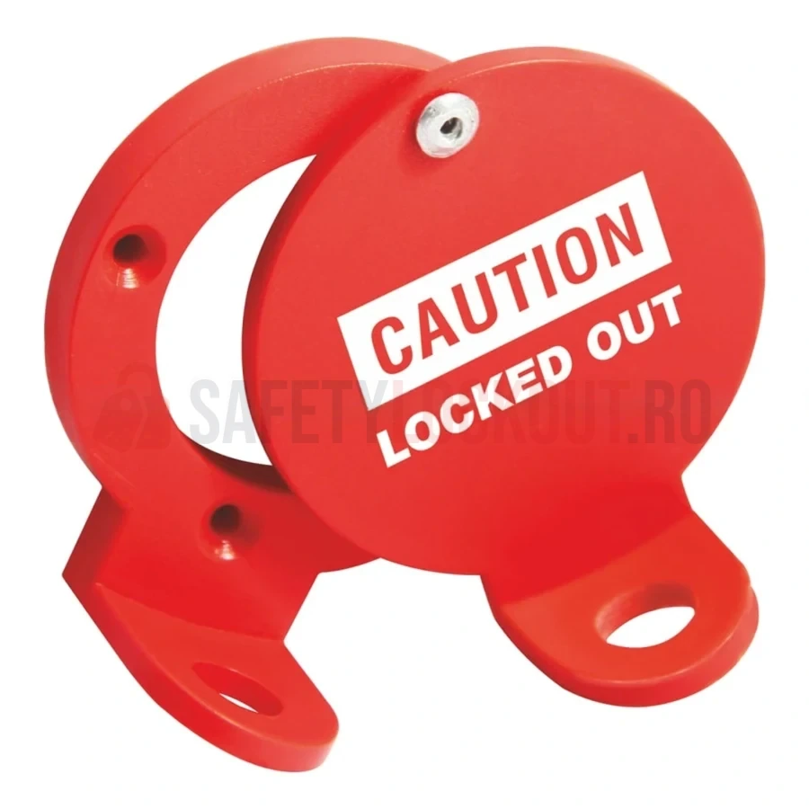 Dispozitiv de blocare pentru orificiul panoului electric, circular, roșu — Dispozitive de blocare pentru panouri electrice | Safety Lockout