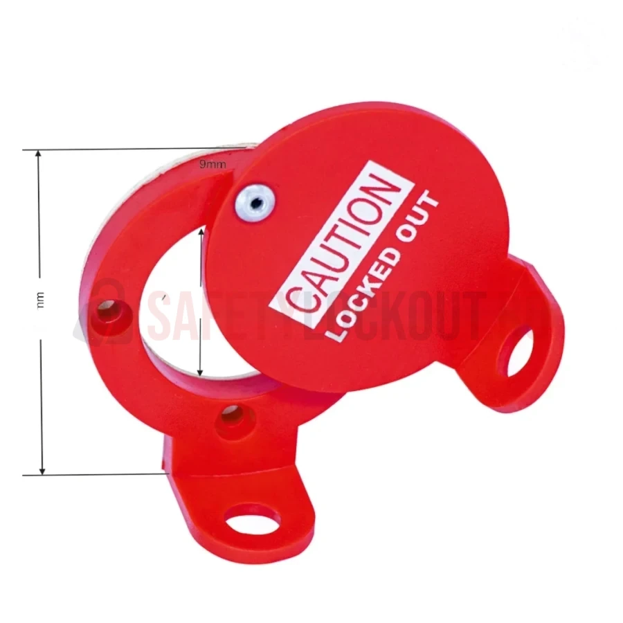 Dispozitiv de blocare pentru orificiul panoului electric, circular, roșu — Dispozitive de blocare pentru panouri electrice | Safety Lockout