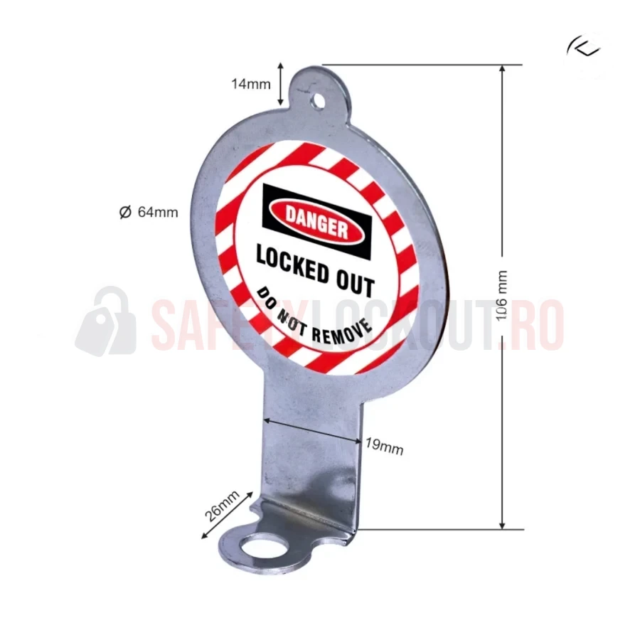 Dispozitiv de blocare pentru orificiul ușii panoului electric, inox — Dispozitive de blocare pentru panouri electrice | Safety Lockout