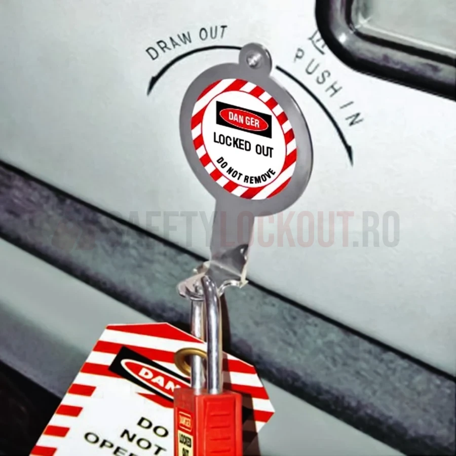 Kit dispozitiv de blocare pentru orificiul ușii panoului electric, inox — Dispozitive de blocare pentru panouri electrice | Safety Lockout