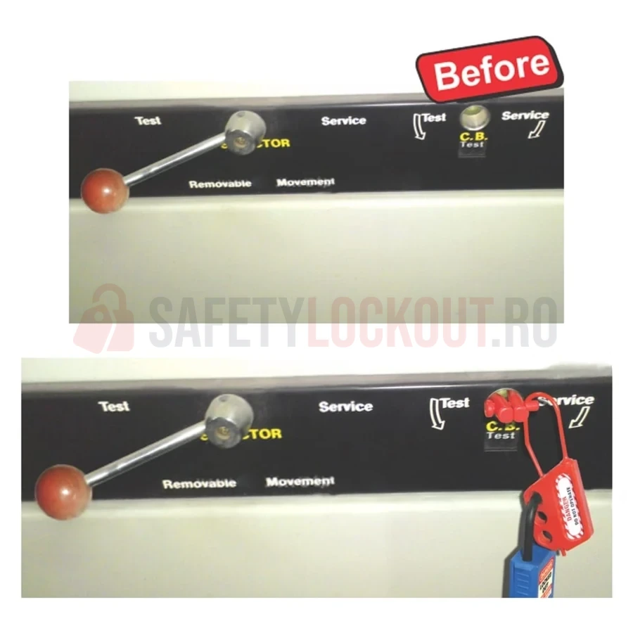 Dispozitiv de blocare pentru orificiul panoului electric, Twin Leg — Dispozitive de blocare pentru panouri electrice | Safety Lockout