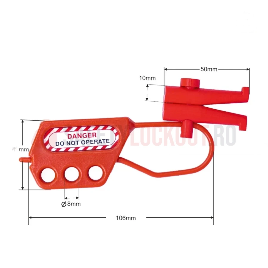 Dispozitiv de blocare pentru orificiul panoului electric, Twin Leg — Dispozitive de blocare pentru panouri electrice | Safety Lockout