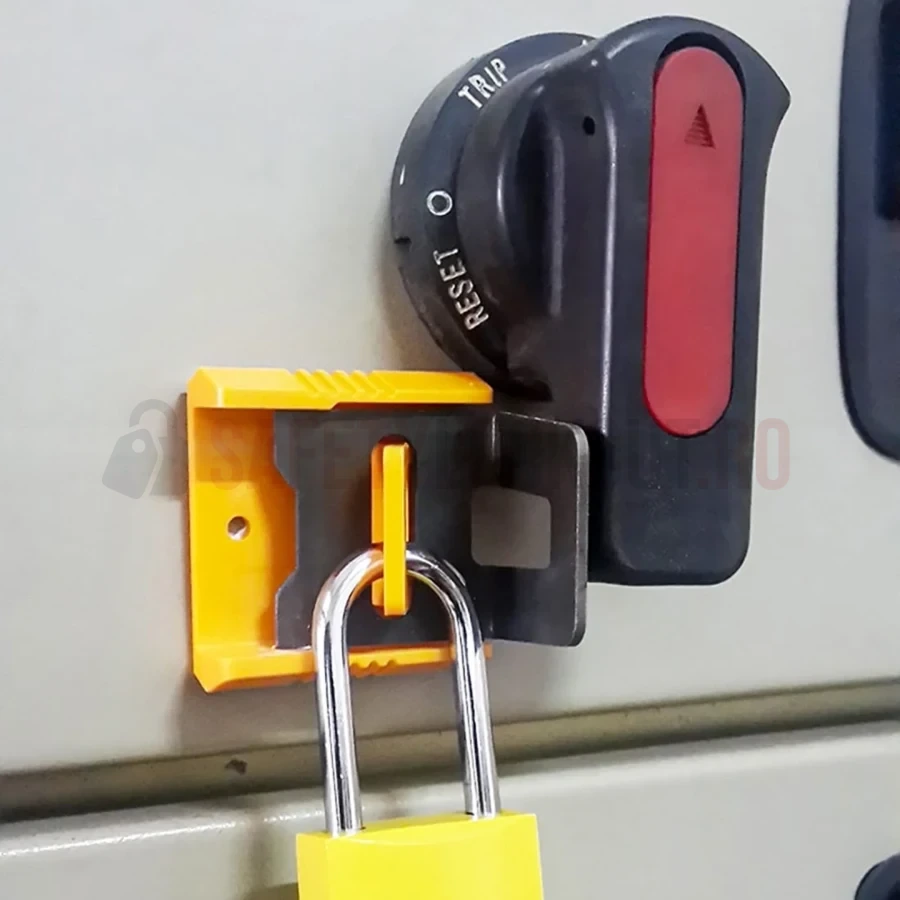 Dispozitiv de blocare pentru panou electric, control manetă comutator — Dispozitive de blocare pentru panouri electrice | Safety Lockout