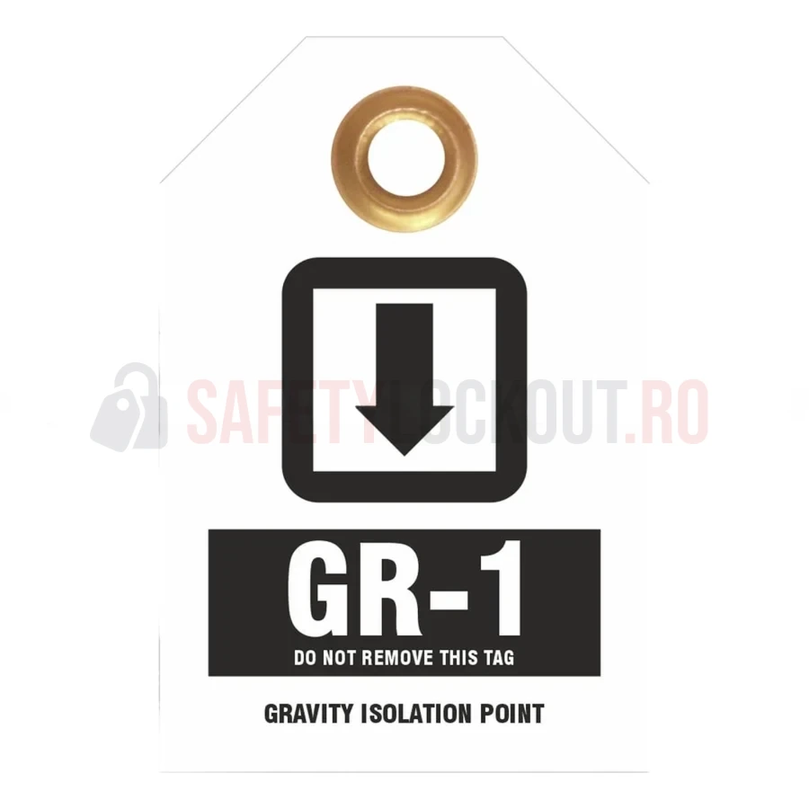 Etichetă standard de identificare a sursei de energie – Punct de izolare gravitațională — Etichete de identificare a sursei de energie | Safety Lockout