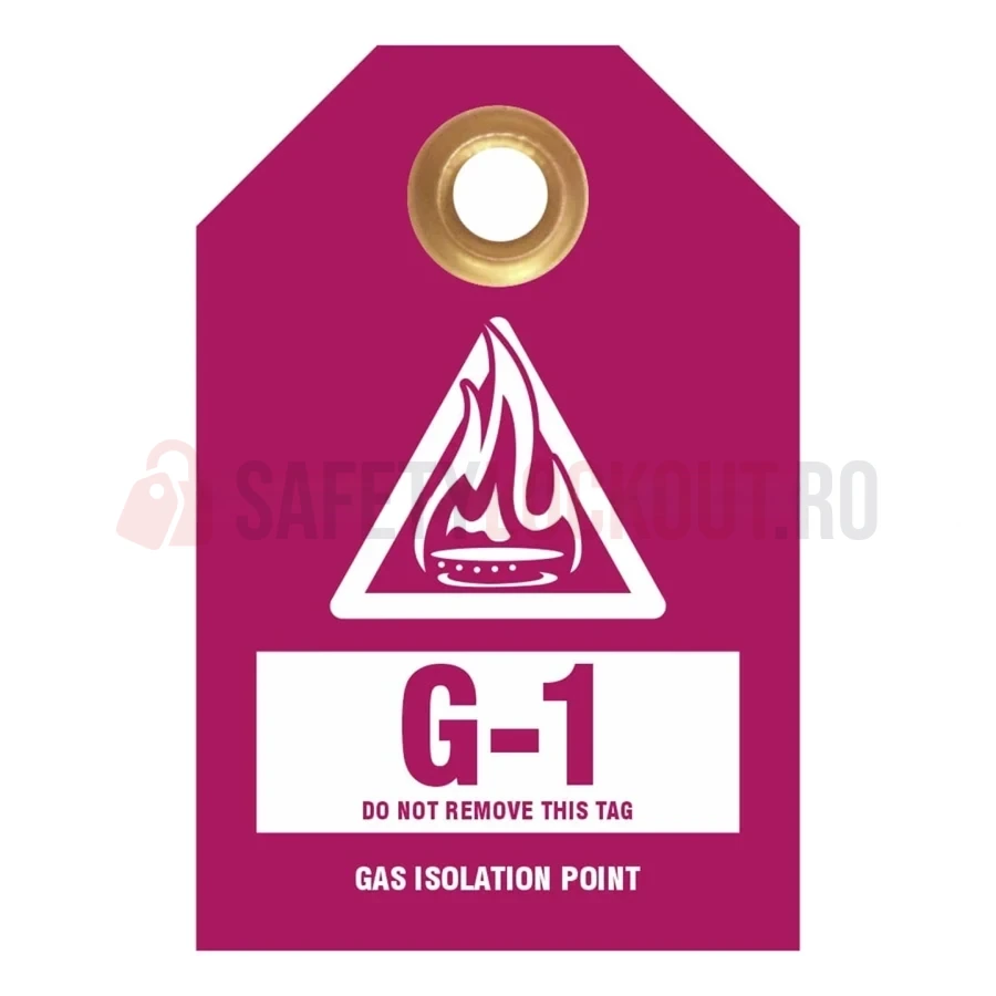 Etichetă standard de identificare a sursei de energie – Punct de izolare gaz — Etichete de identificare a sursei de energie | Safety Lockout