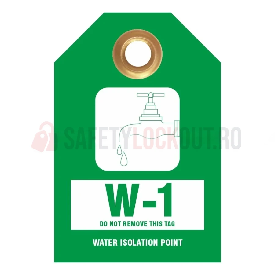 Etichetă standard de identificare a sursei de energie – Punct de izolare apă — Etichete de identificare a sursei de energie | Safety Lockout