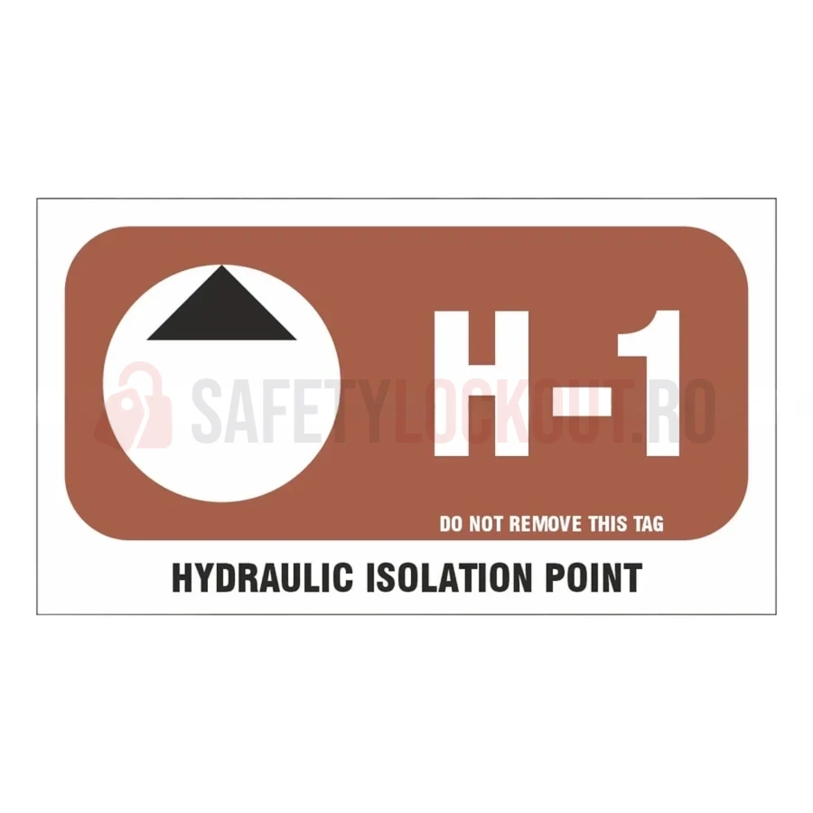 Etichetă autoadezivă Premier pentru punct de izolare hidraulică — Etichete de identificare a sursei de energie | Safety Lockout