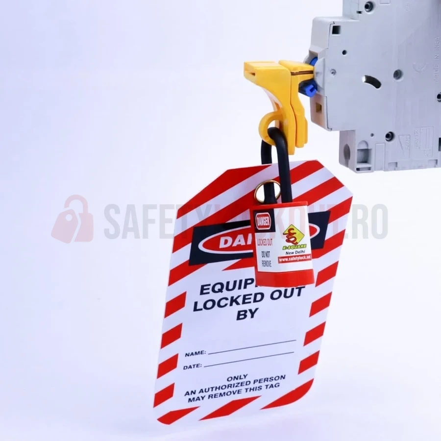 Dispozitiv de Blocare Europa pentru Disjunctor Miniatură - Galben — Dispozitiv de blocare pentru disjunctor | Safety Lockout