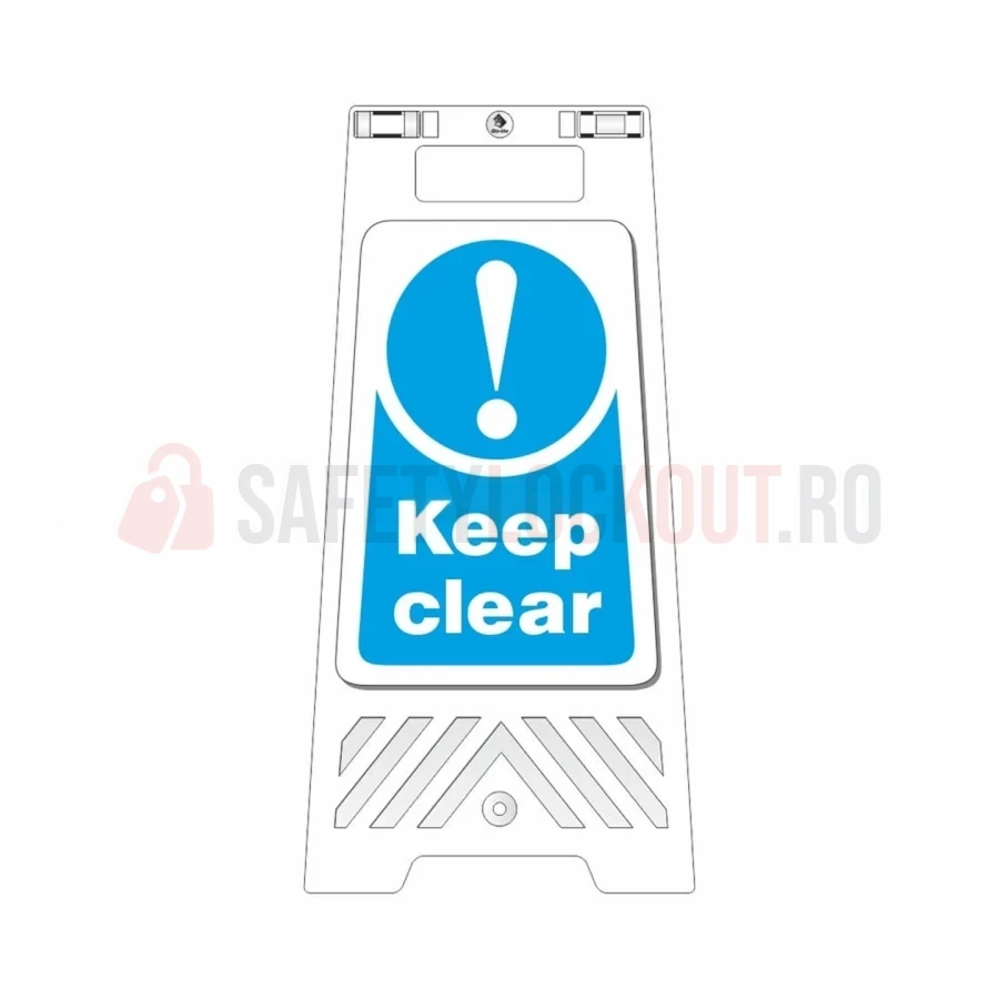 Panou de podea pentru siguranță, alb — Keep Clear — Panouri de podea pentru siguranță | Safety Lockout