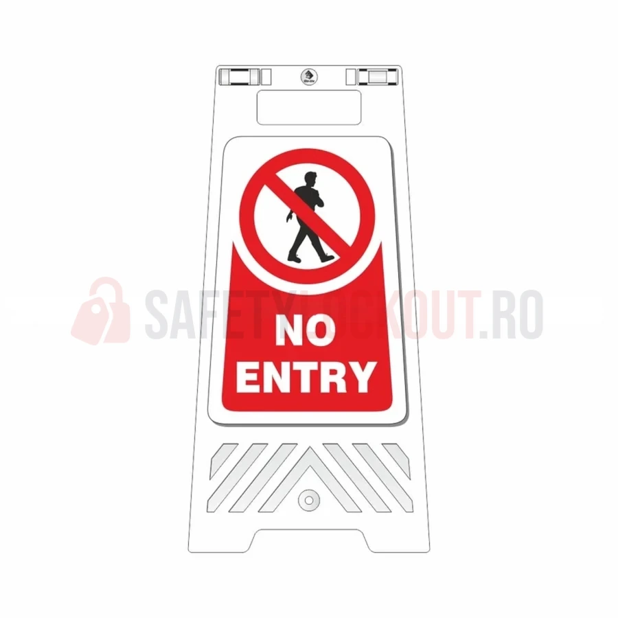Panou de siguranță pentru podea, alb — No Entry — Panouri de podea pentru siguranță | Safety Lockout