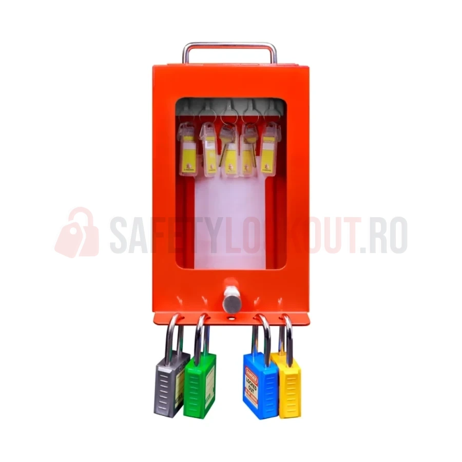 Cutie de blocare pentru grup cu 4 chei, montare pe perete — Cutie de blocare pentru grup | Safety Lockout