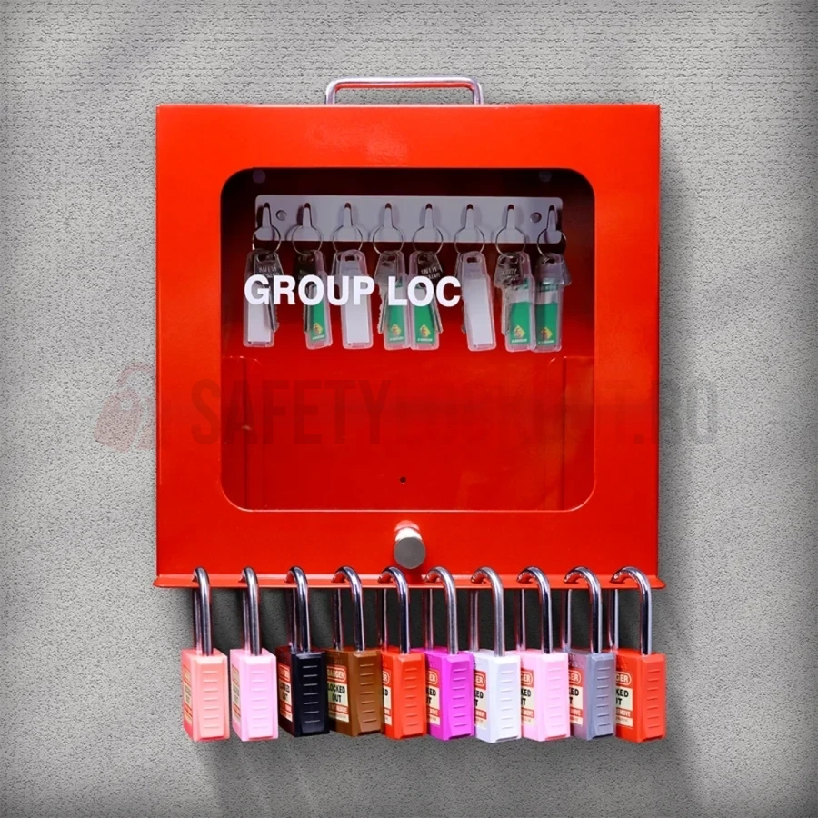 Cutie LOTO de Grup pentru 8 Chei — Cutie de blocare pentru grup | Safety Lockout