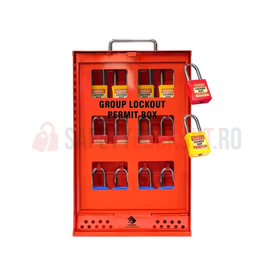 Cutie LOTO de Grup cu Suport Permis - 24 Lacăte — Cutie de blocare pentru grup | Safety Lockout