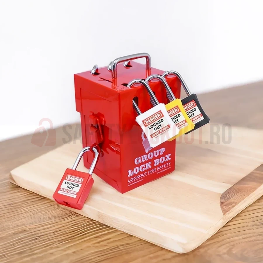 Cutie LOTO de Grup Mini - 7 Lacăte — Cutie convențională de blocare pentru grup | Safety Lockout
