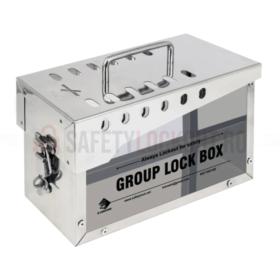 Cutie LOTO de Grup din Oțel Inoxidabil - Model Mediu — Cutie de blocare pentru grup | Safety Lockout