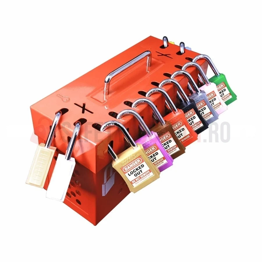 Cutie LOTO de Grup cu Suport de Perete — Cutie de blocare pentru grup | Safety Lockout