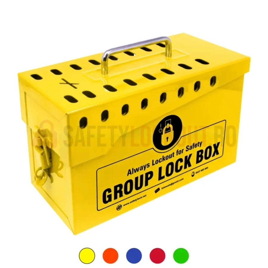 Cutie LOTO de Grup Galbenă - 17 Lacăte — Cutie convențională de blocare pentru grup | Safety Lockout