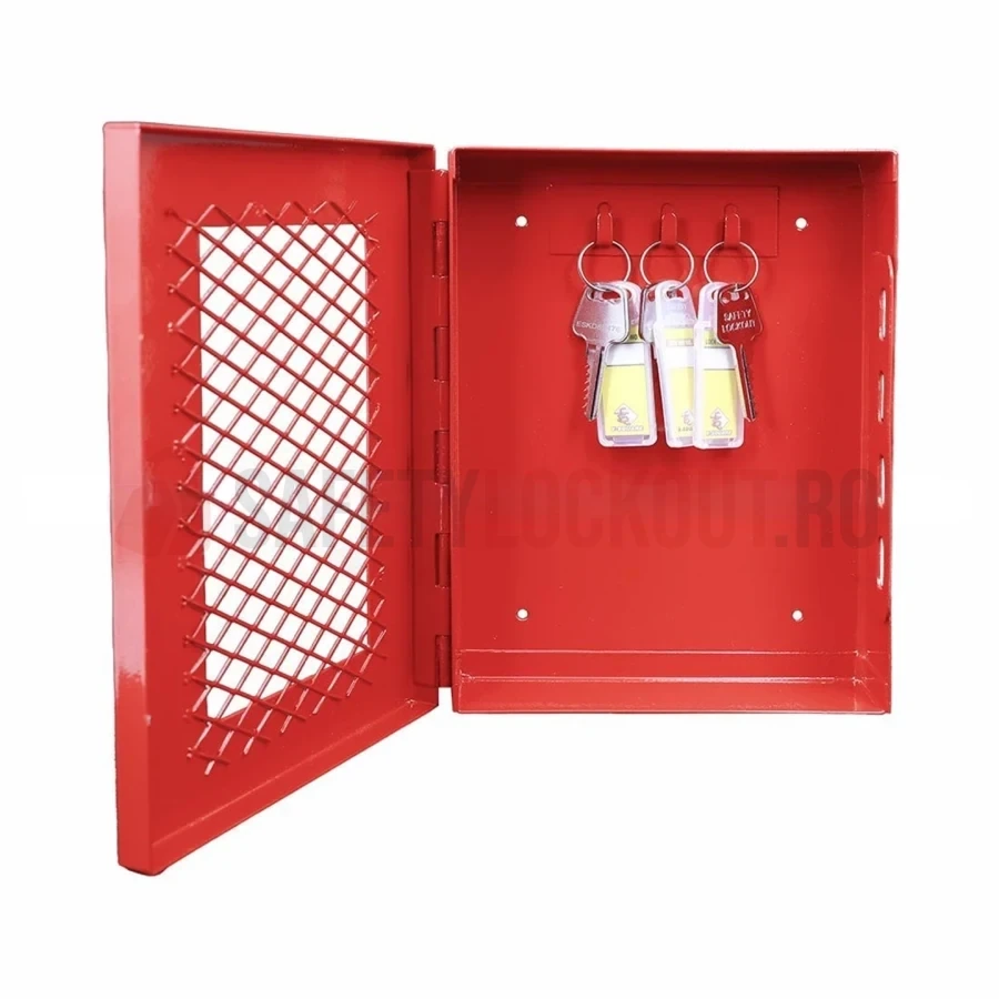 Cutie de blocare pentru grup, roșie, pentru 3 chei — Cutie pentru cheia de urgență | Safety Lockout