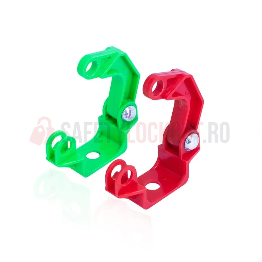 Dispozitiv de blocare pentru mâner panou electric, set verde/roșu — Dispozitive de blocare pentru panouri electrice | Safety Lockout