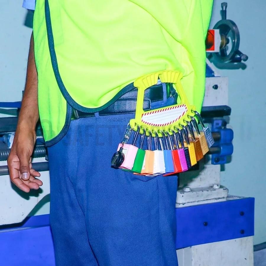 Suport portabil cu 12 lacăte LOTO roșii — Lacăte de siguranță LOTO | Safety Lockout