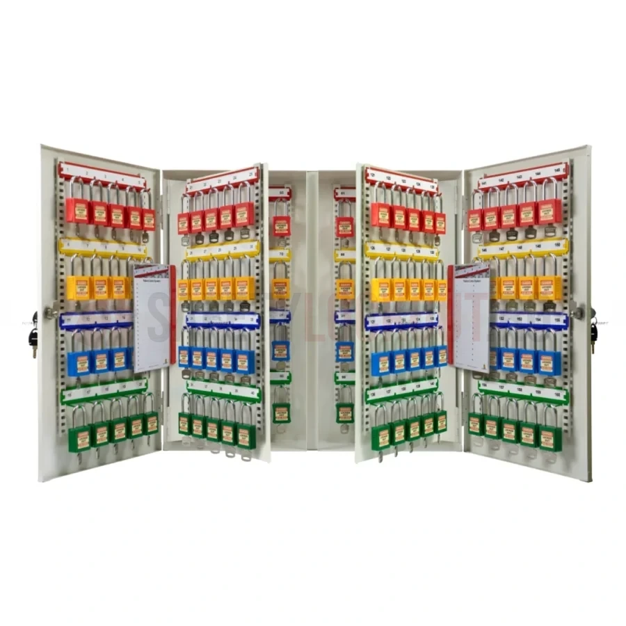 Cabinet din oțel de înaltă rezistență pentru 160 de lacăte LOTO — Cabinete de înaltă rezistență pentru lacăte | Safety Lockout