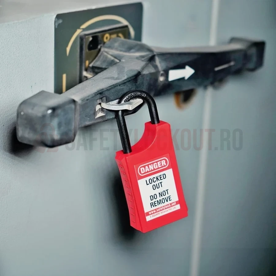 Lacăt LOTO dielectric cu bridă din nailon de 42 mm — Lacăte LOTO dielectrice – BRIDĂ DIN NAILON | Safety Lockout