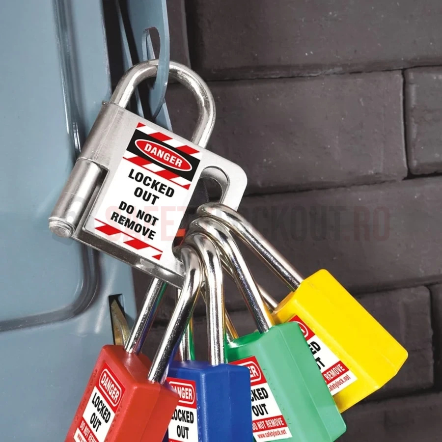 Hasp LOTO heavy-duty din oțel inoxidabil, 1 x 1 inch, 3 lacăte — Hasp LOTO | Safety Lockout
