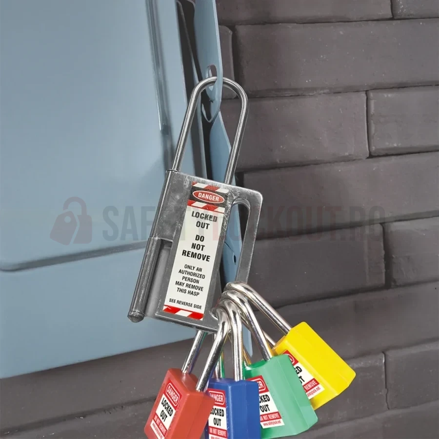 Hasp LOTO heavy-duty din oțel inoxidabil, 1 x 3 inchi, 6 lacăte — Hasp LOTO | Safety Lockout