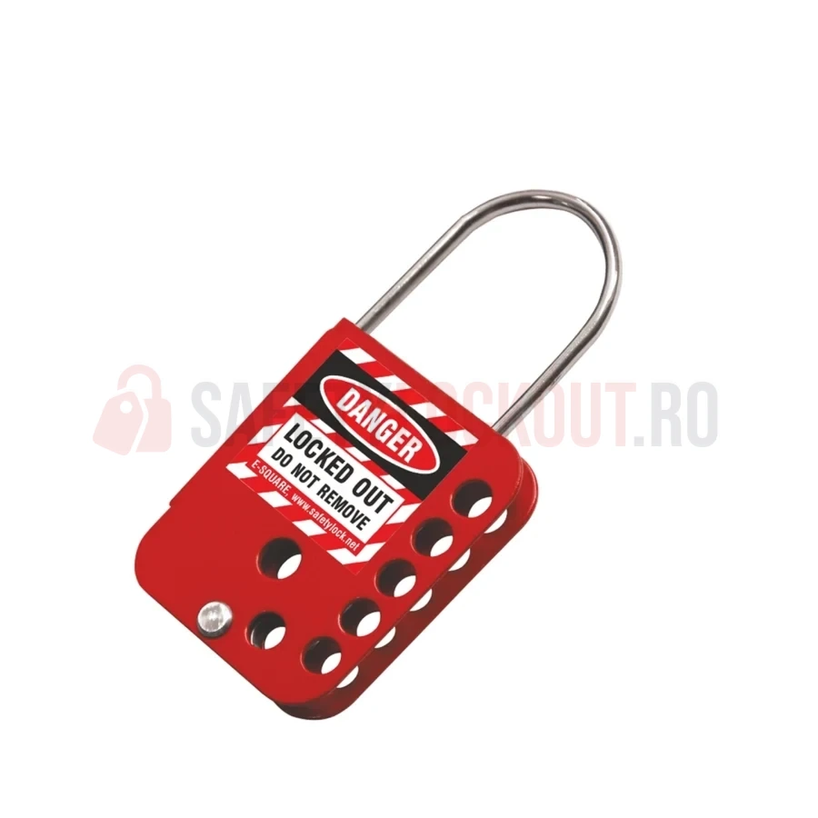 Hasp LOTO heavy-duty din oțel inoxidabil, 7 orificii, bridă 3 mm — Hasp LOTO | Safety Lockout