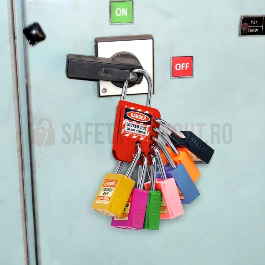 Hasp LOTO heavy-duty din oțel inoxidabil, 7 orificii, bridă 3 mm — Hasp LOTO | Safety Lockout