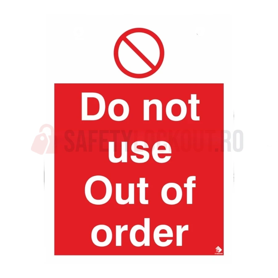 Indicator LOTO suspendat „Nu utilizați - Defect”, PVC 3 mm — Indicatoare LOTO suspendate | Safety Lockout