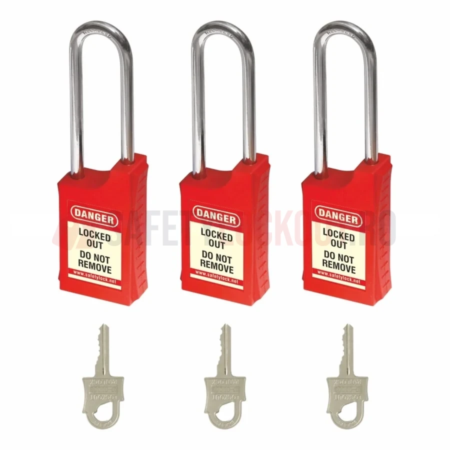 Lacăt LOTO ergonomic cu bridă din oțel 85 mm — Lacăte LOTO de siguranță Handy | Safety Lockout