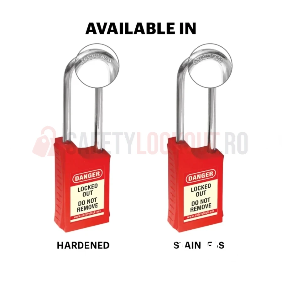Lacăt LOTO ergonomic cu bridă din oțel 85 mm — Lacăte LOTO de siguranță Handy | Safety Lockout