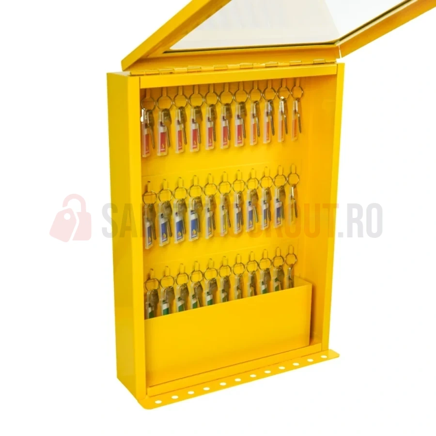 Dulap LOTO pentru chei și documente, cu geam transparent — Dulapuri cu geam transparent pentru chei | Safety Lockout