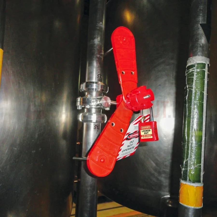 Braț adițional mare cu tijă din oțel inoxidabil pentru blocare valve — Dispozitive de blocare pentru valvă cu bilă | Safety Lockout