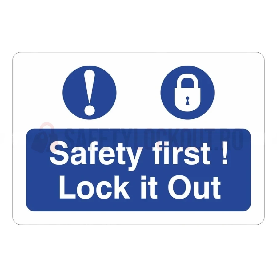 Etichete de marcare LOTO „Safety First! Lock it out” — Etichete de marcare LOTO | Safety Lockout