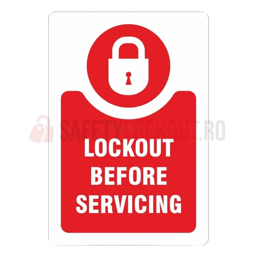 Etichete de marcare LOTO - Lockout Before Servicing, Roșu — Etichete de marcare LOTO | Safety Lockout