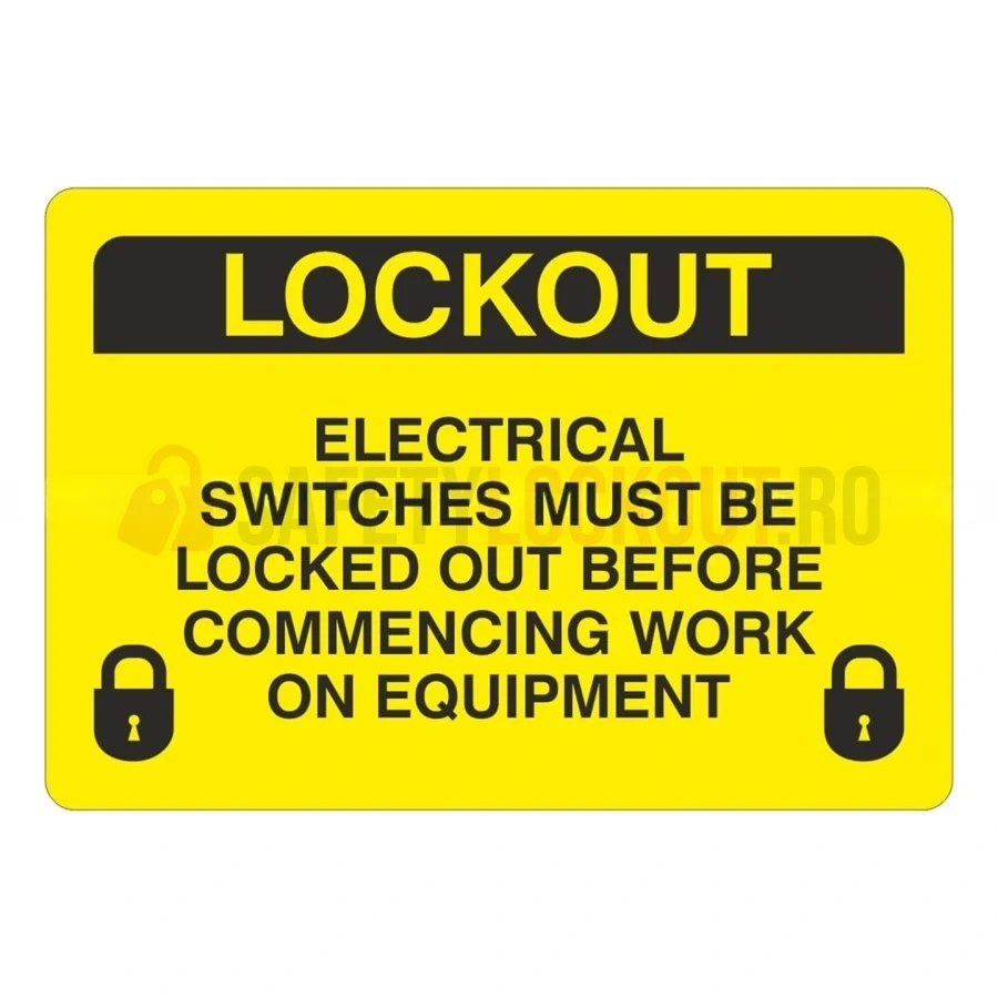 Etichete de marcare LOTO — Comutatoarele electrice trebuie blocate — Etichete de marcare LOTO | Safety Lockout