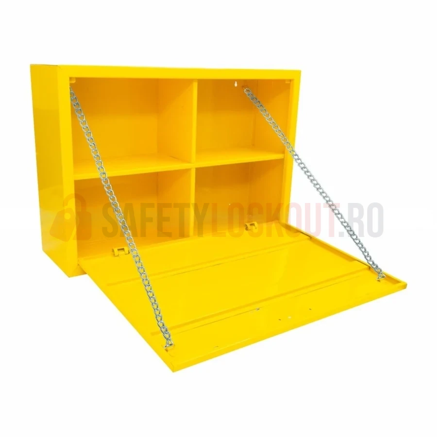 Cutie LOTO Tip Masă, 508 x 762 x 203 mm cu Deschidere Rabatabilă — Stații LOTO personalizate | Safety Lockout