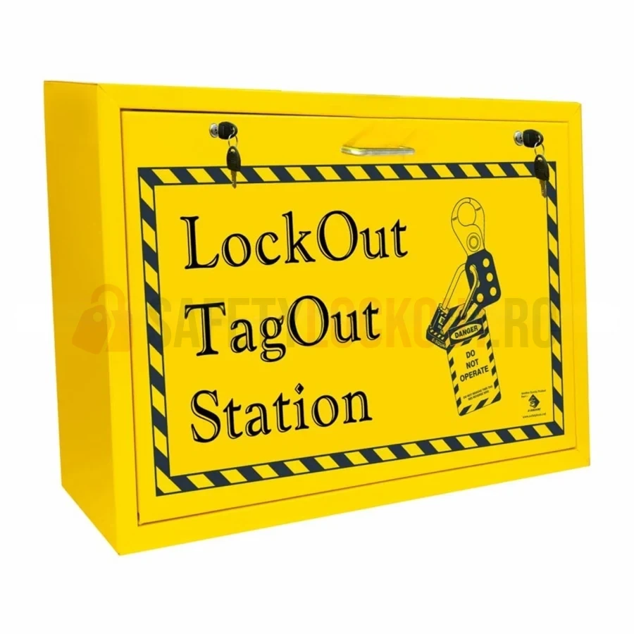 Cutie LOTO Tip Masă, 508 x 762 x 203 mm cu Deschidere Rabatabilă — Stații LOTO personalizate | Safety Lockout