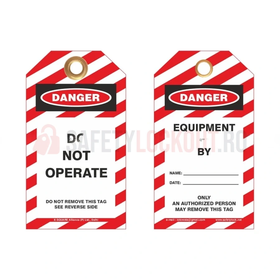 Set 100 etichete de blocare LOTO economice, laminate — Etichete laminate | Safety Lockout