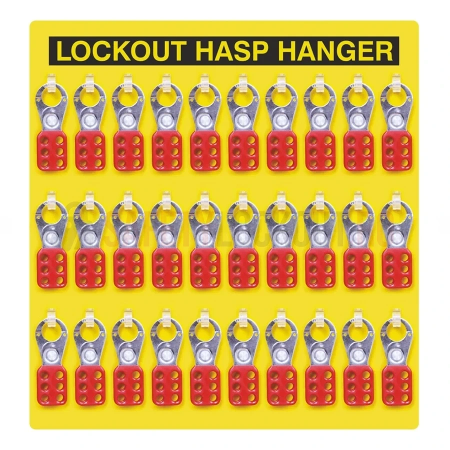 Suport pentru 30 de hasp-uri LOTO, complet echipat — Stații pentru hasp-uri | Safety Lockout