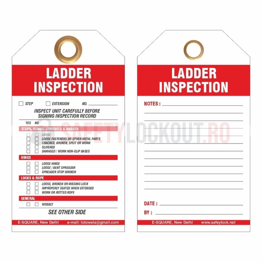Etichetă de inspecție pentru scări — Etichete pentru scări | Safety Lockout