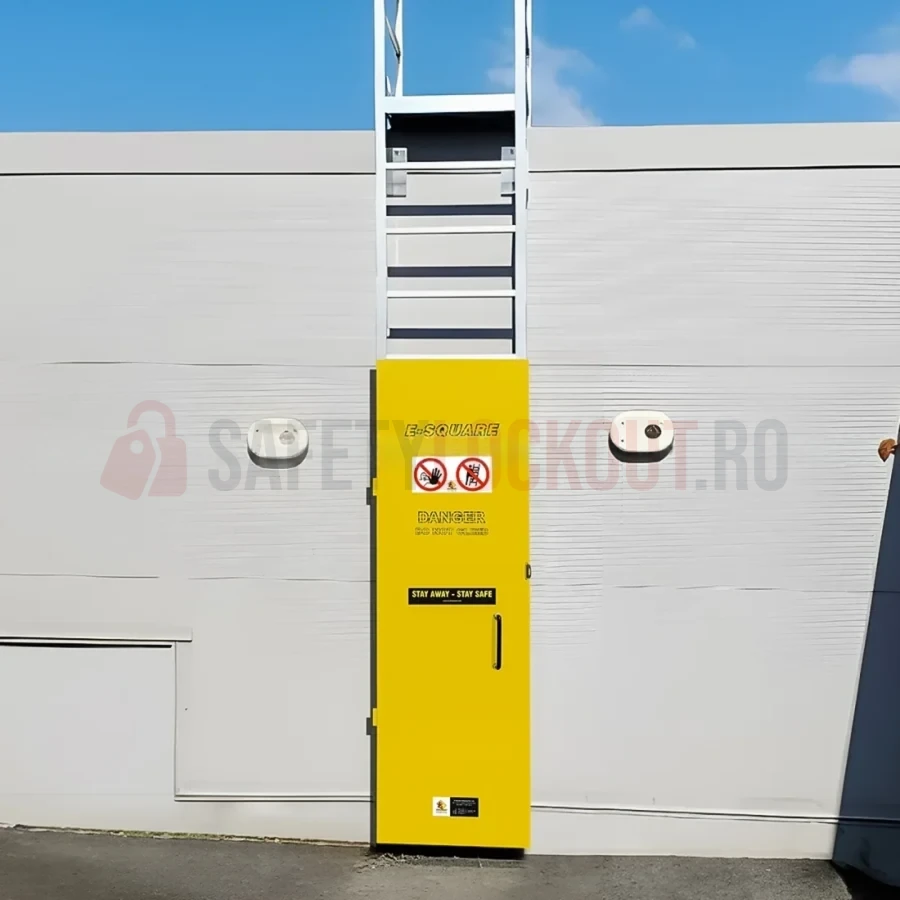 Dispozitiv de blocare din oțel pentru scară, articulat, 64″ x 16″ — Dispozitive de blocare pentru scări | Safety Lockout