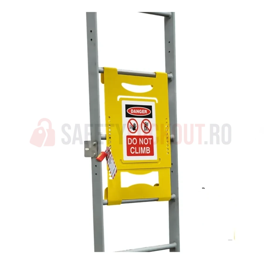 Dispozitiv reglabil din oțel pentru blocare scară, trepte rotunde — Dispozitiv reglabil din oțel pentru blocare scară | Safety Lockout