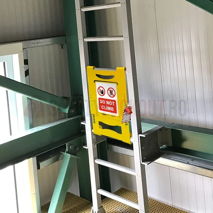 Dispozitiv reglabil din oțel pentru blocare scară, trepte rotunde — Dispozitiv reglabil din oțel pentru blocare scară | Safety Lockout
