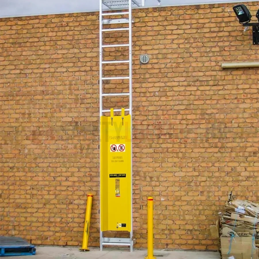 Dispozitiv de blocare din oțel pentru scară, cu extensii, 1575 x 432 mm — Dispozitive de blocare pentru scări | Safety Lockout