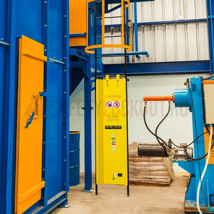 Dispozitiv de blocare din oțel pentru scară, cu extensii, 1575 x 432 mm — Dispozitive de blocare pentru scări | Safety Lockout