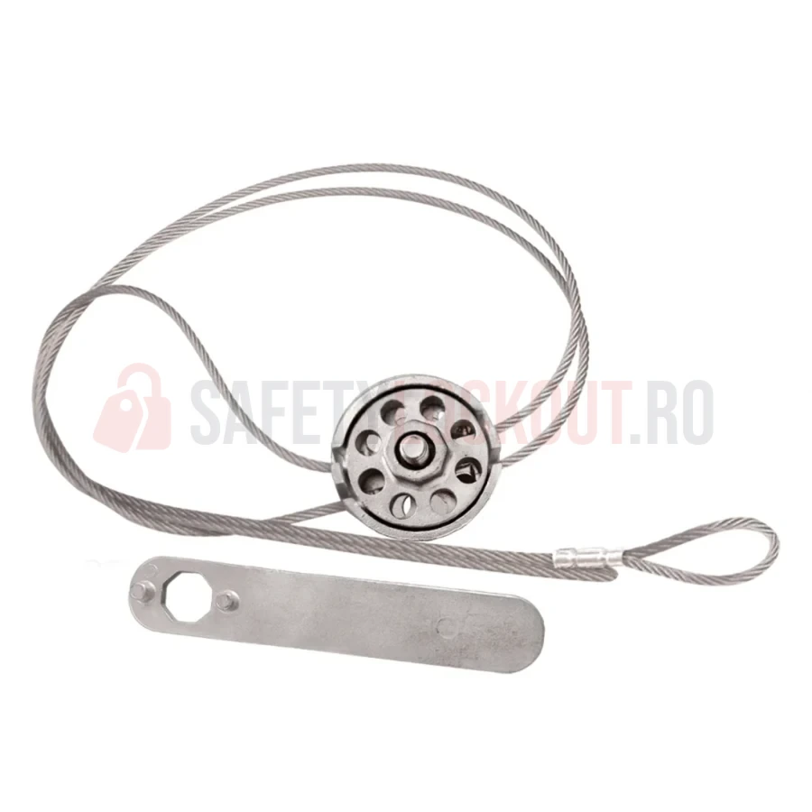 Dispozitiv metalic multipurpose de blocare cu cablu SS, 2 m — Dispozitive multipurpose cu cablu | Safety Lockout